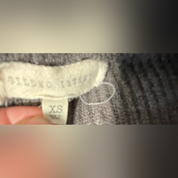 Gilded Intent Pieced Denim Cardigan Sweater Navy Gray Denim - Picture 8 of 11